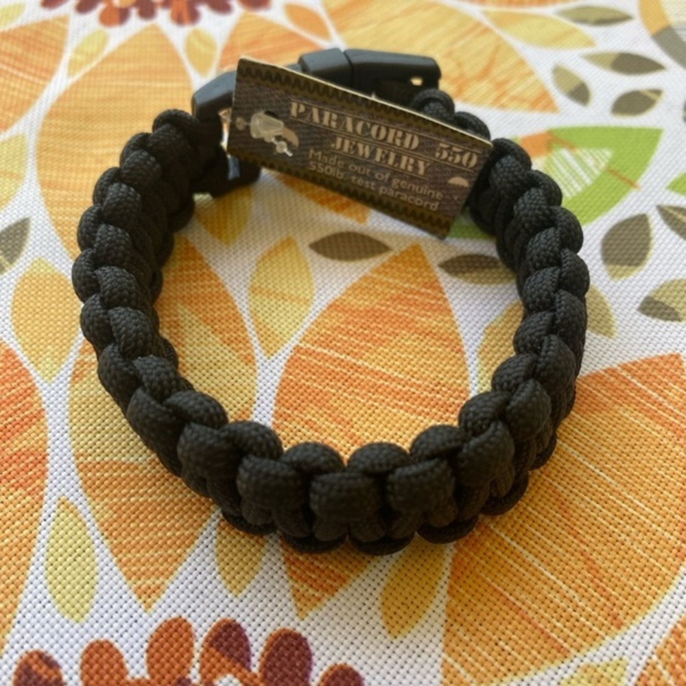 Black Paracord Bracelet New